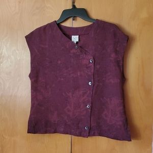 Vintage Joan & David Flax Linen/Cotton Top Sz 10